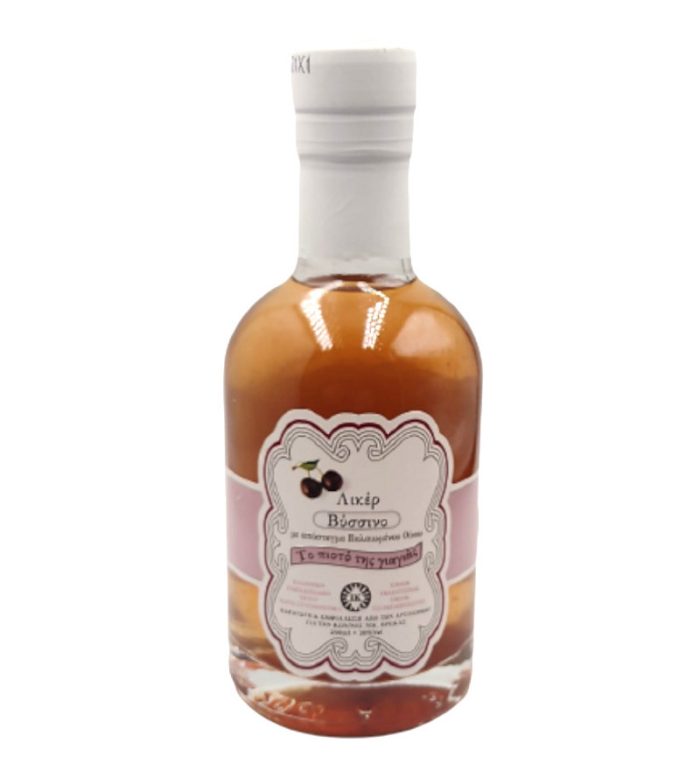 λικερ βυσσινο Λικέρ Παραδοσιακό Βύσσινο από την Σύρο -Το πιοτό της Γιαγιάς- 200ml -Πρέκας- - Image 1