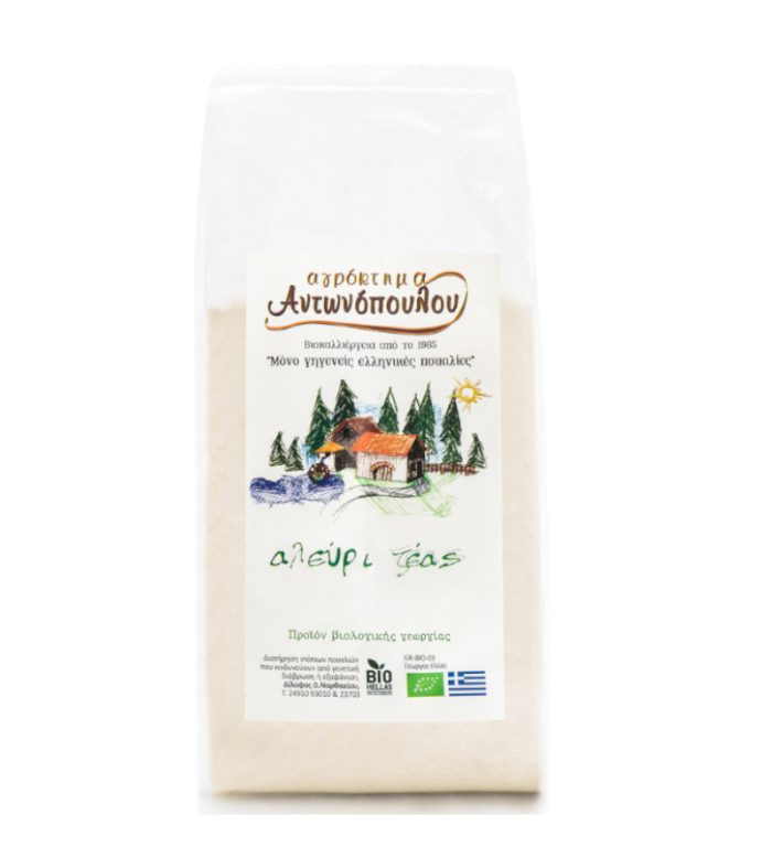 Αγρόκτημα Αντωνόπουλου Βιολογικό Αλεύρι Ζέας Λευκό 1kg - Image 1
