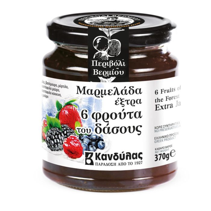 jam-6forestfruits-370g Μαρμελάδα 6 Φρούτα του Δάσους 370g -Κανδύλας- - Image 1