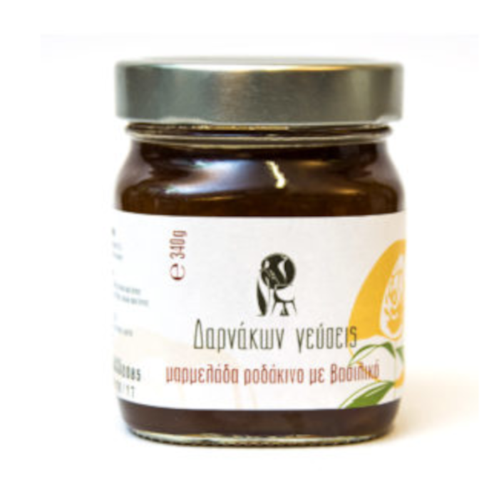 Μαρμελάδα Ροδάκινο με Βασιλικό 340γρ -Δαρνάκων Γεύσεις- - Image 1