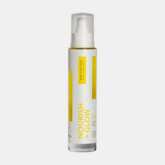 NOURISH + GLOW / ΘΕΡΑΠΕΙΑ ΕΝΥΔΑΤΩΣΗΣ & ΛΑΜΨΗΣ ΜΑΛΛΙΩΝ – 100ML -bee factor- - Image 3