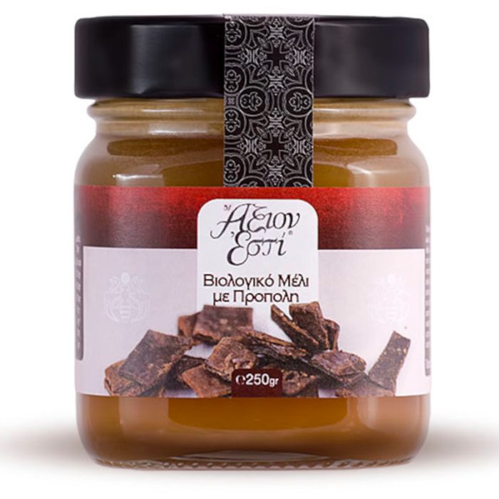Βιολογικό Μέλι με Πρόπολη 250γρ -Άξιον Εστί- - Image 1
