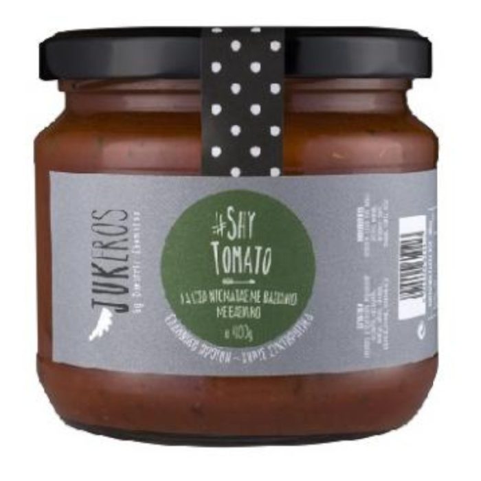 Χειροποίητη σάλτσα ντομάτας με φρέσκο βασιλικό 380gr -jukeros- - Image 1