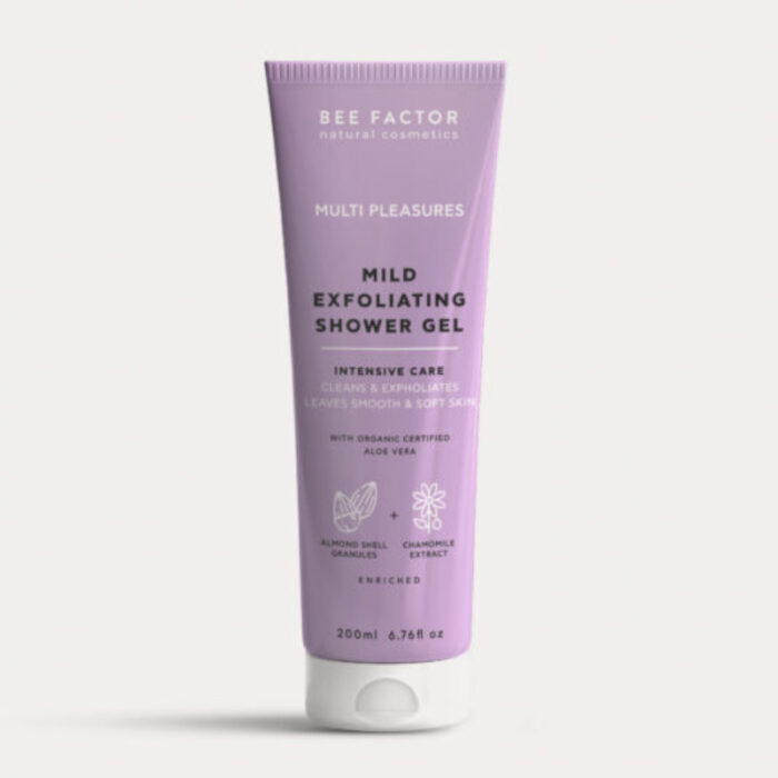 Multi Pleasures Exfoliating Shower Gel – 200ml | bee factor - Image 1