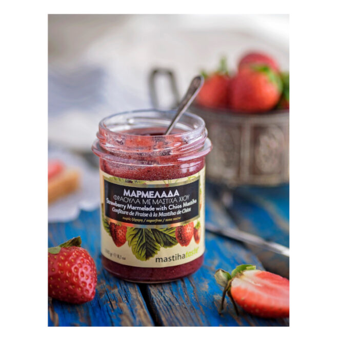 Μαρμελάδα Φράουλα με Μαστίχα Χωρίς Ζάχαρη 230g -Masticha shop- - Image 2