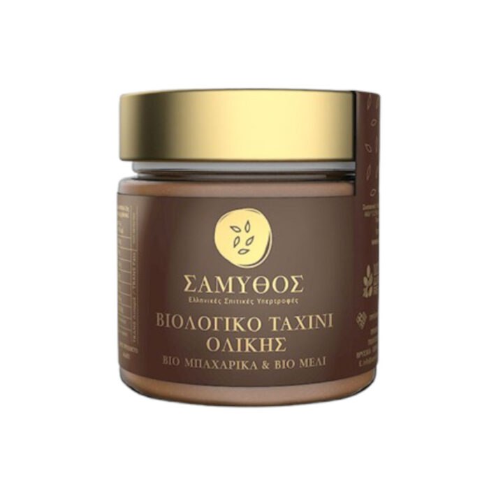 Βιολογικό Ταχίνι Ολικής Σάμυθος με Βιολογικό ωμό Μέλι και Βιολογικά Μπαχαρικά - 200 gr - Image 1